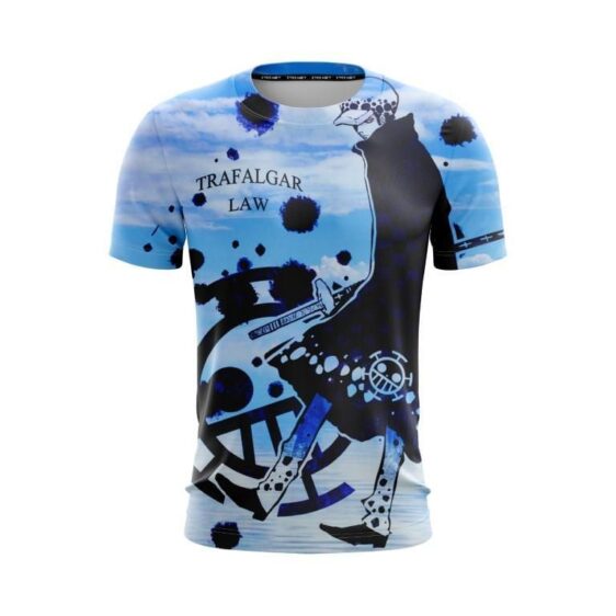 One Piece Trafalgar Law Surgeon Of Death Cool Blue T-Shirt