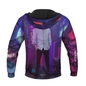 One Piece Vinsmoke Sanji Modern Neon City Art Hoodie Jacket