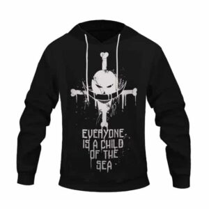 One Piece Whitebeard Pirates Child Of The Sea Black Hoodie