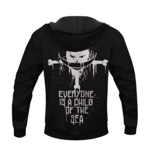 One Piece Whitebeard Pirates Child Of The Sea Black Hoodie