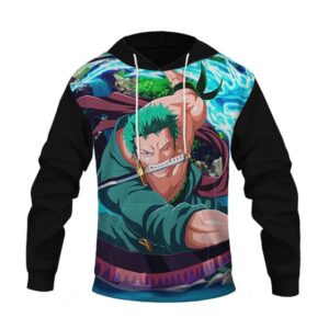 Roronoa Zoro Powerful Sword Style Combat Art Hoodie Jacket