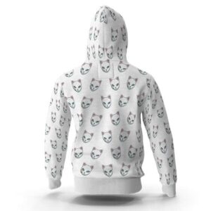 Sabito Fox Warding Mask Pattern Pullover Hoodie