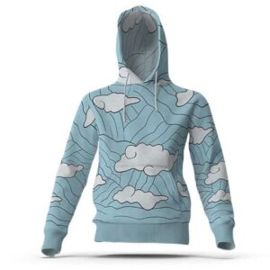 Sakonji Urokodaki Cloud-Patterned Kimono Hoodie