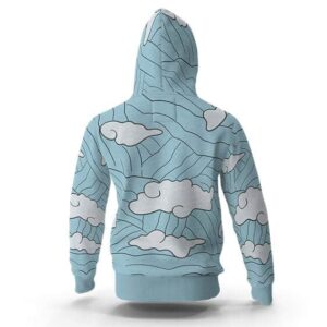 Sakonji Urokodaki Cloud-Patterned Kimono Hoodie