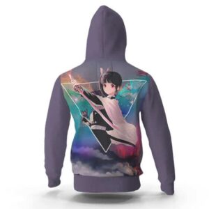 Serene Kanao Tsuyuri Art Purple Pullover Hoodie