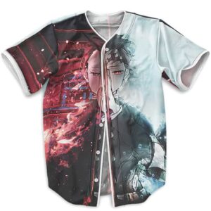 Tanjiro Fire & Ice Demon Slayer Baseball Shirt