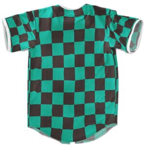 Tanjiro Kamado Checkered Pattern Baseball Shirt