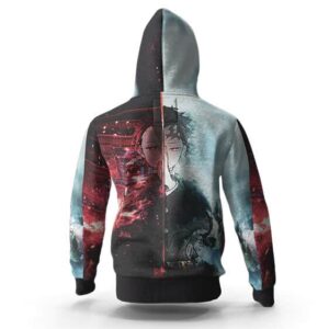 Tanjiro Kamado Ice And Fire Vintage Fan Art Hoodie