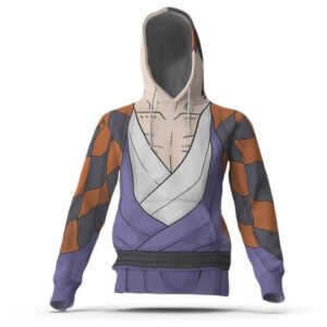 Tanjuro Kamado Checkered Haori Costume Hoodie