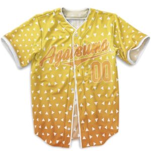 Team Zenitsu Demon Slayer Yellow Baseball Shirt