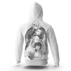 Tengen Uzui With His Wives White Hooded Sweatshirt