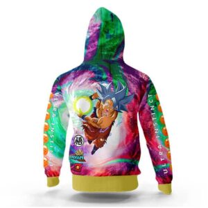 Ultra Instinct Form Goku Trippy Color Swirl Hoodie