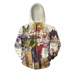 Usual Suspects Dragon Ball Z Villains Wanted Zip-Up Hoodie