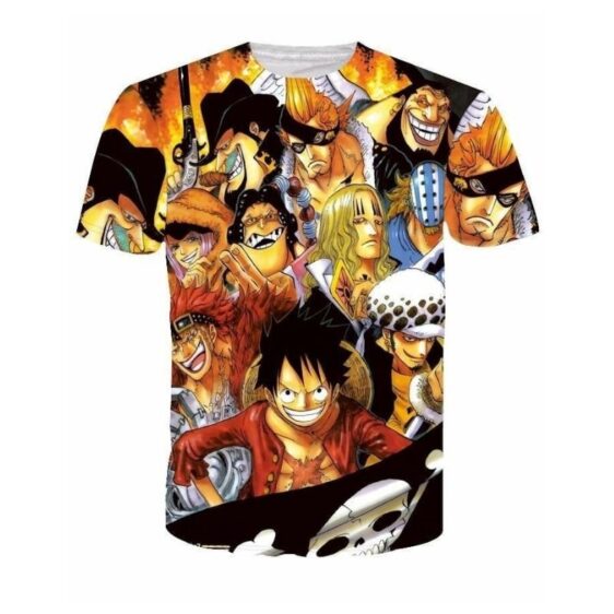 Newest Cool Anime One Piece Characters Monkey D. Luffy 3D T-shirt