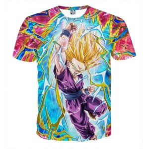 Teen Gohan Dragon Ball Full Tilt Kamehameha Super Saiyan 2 T-shirt