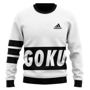 Dragon Ball Super Saiyan Goku Adidas Inspired Wool Sweater