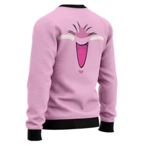 Dragon Ball Z Happy Majin Buu Face Pink Wool Sweatshirt