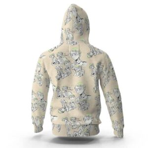 Yushiro Cartoon Art Pattern Hooded Sweatshirt