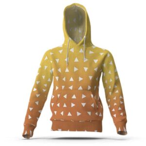 Zenitsu Agatsuma Gradient Haori Pattern Hoodie