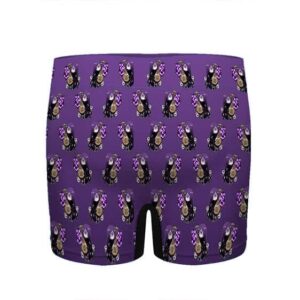 Biwa Demon Nakime Pattern Purple Boxer Shorts