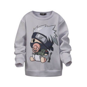 Cute Baby Kakashi with Pacifier Chibi Art Kids Sweatshirt
