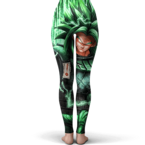 DBZ Broly Wearing Samurai Armor Dope Green Yoga Pants