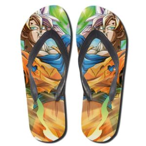 DBZ Bruised Goku Super Saiyan 2 Multicolor Thong Sandals