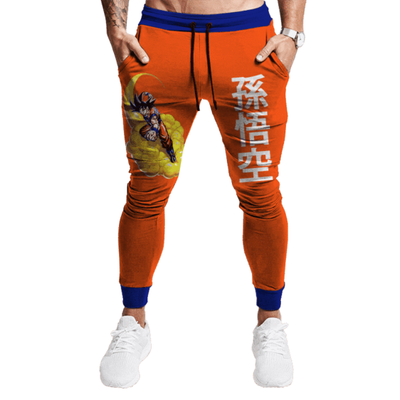 DBZ Flying Nimbus Japanese Son Goku Awesome Tracksuit Bottoms