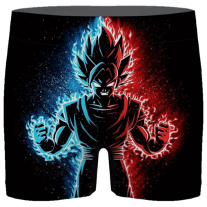 DBZ Goku Super Saiyan Blue Red Minimalist Men's Boxer Brief