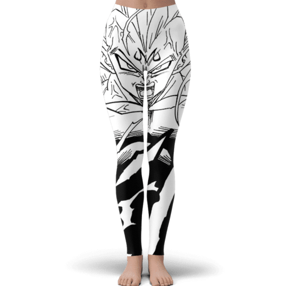 DBZ Majin Vegeta Comic Art Black White Cool Yoga Pants