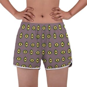 Demon Yahaba Eyes Pattern Women's Beach Shorts