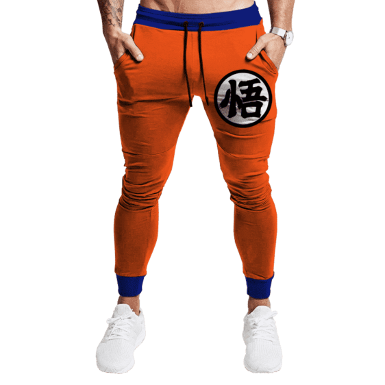 Dragon Ball Goku 's Kanji Symbol Orange Blue Fantastic Sweatpants