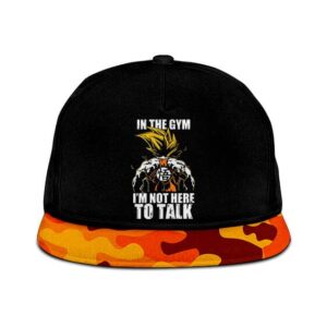 Dragon Ball Im Not Here To Talk Son Goku Orange Snapback Hat