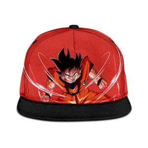 Dragon Ball Son Goku Base Form Kaioken Red Cool Snapback Cap