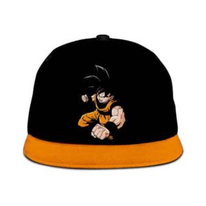 Dragon Ball Son Goku Minimalist Artwork Black Orange Snapback Hat