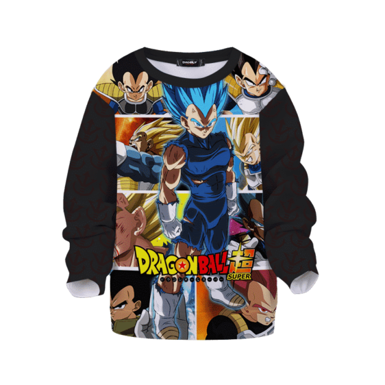 Dragon Ball Super All Vegeta Forms Saiyan Blue Kids Pullover Sweater