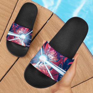 Dragon Ball Super Goku Saiyan God Kamehameha Cool Slide Sandals