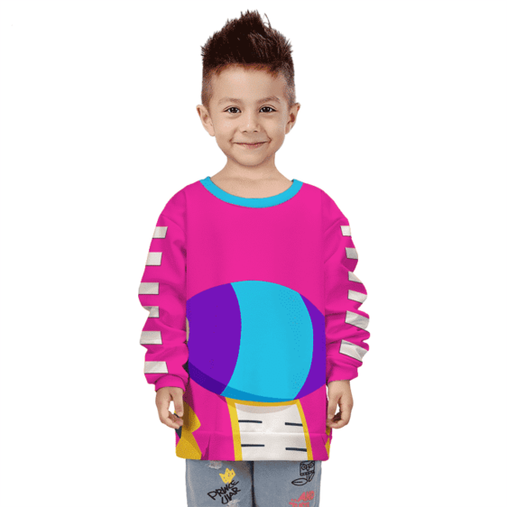 Dragon Ball Super Zeno Symbol Art Pink Kids Sweatshirt