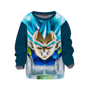 Dragon Ball Z Blue Vegeta Angry Cool Kids Sweatshirt