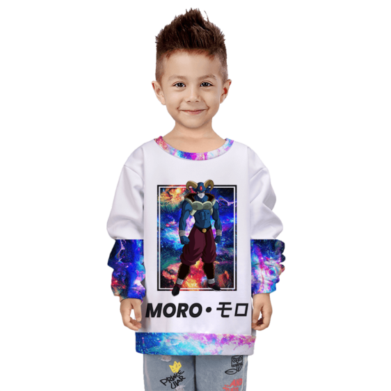 Dragon Ball Z Cool Moro Galaxy Art Style Kids Sweatshirt