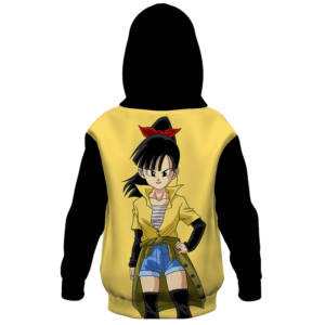 Dragon Ball Z Fierce Note Game Face On Kids Hoodie Back