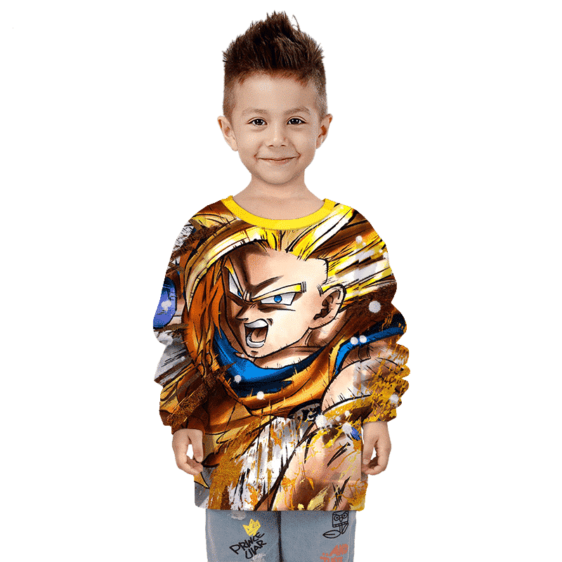 DBZ Gohan Super Saiyan Awesome Art Kids Sweatshirt