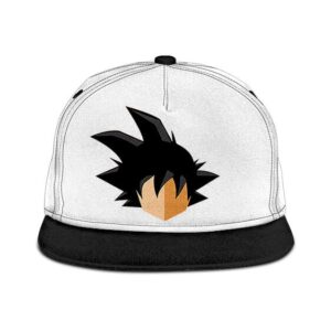 Dragon Ball Z Kakarot Flat Design Minimalist White Black Snapback Cap