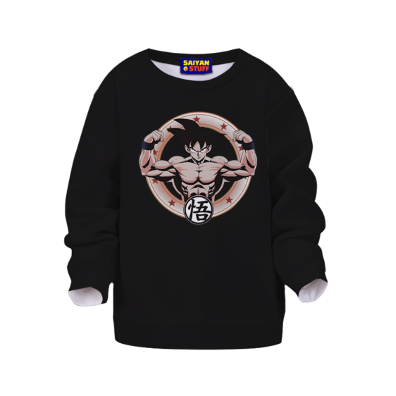 Dragon Ball Z Kakarot's Gym Awesome Black Kids Sweatshirt - back
