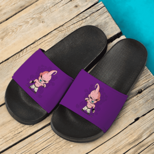 Dragon Ball Z Kid Buu Chibi Awesome Violet Slide Sandals