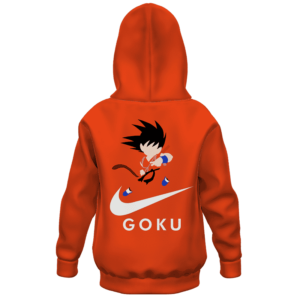 Dragon Ball Z Kid Goku Nike Inspired Fashionable Kids Hoodie Back