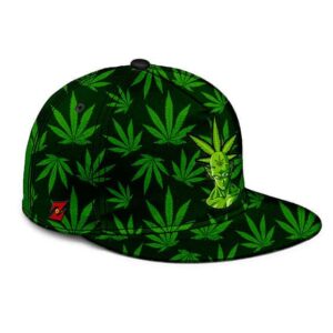 Dragon Ball Z Piccolo Stoner Weed Pattern Cool Snapback Hat