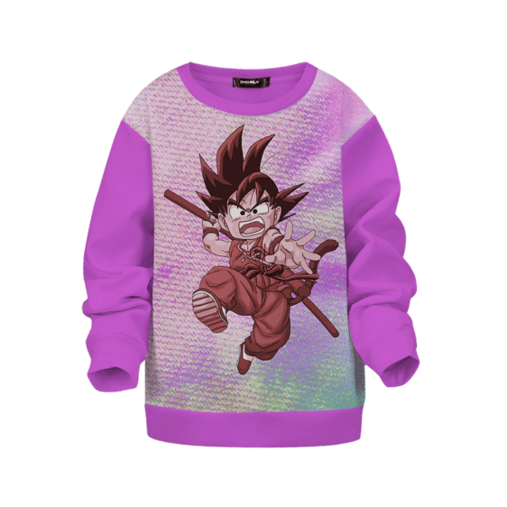Dragon Ball Z Striking Kid Goku Cool Tie Dye Kid Sweatshirt
