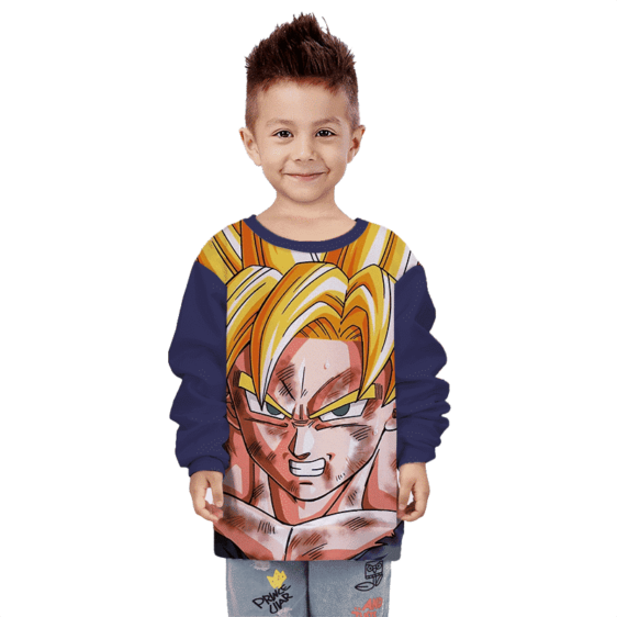 Dragon Ball Z Super Saiyan 2 Goku Scarred Kids Sweatshirt