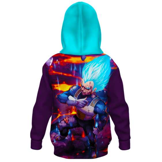 Dragon Ball Z Super Saiyan God Vegeta cool Kids Hoodie Back